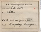 Etiketten zu Silber (NHMW-MIN-Aa1358)